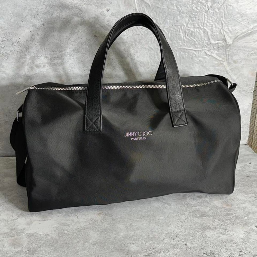 Jimmy Choo Weekend Bag, 18"L X 10"H X 10"D Adjustable Black crossbody Dufflebag